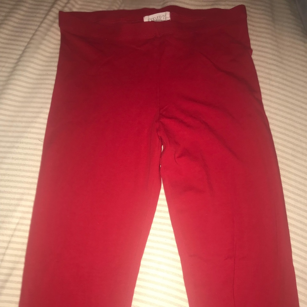 Red leggings